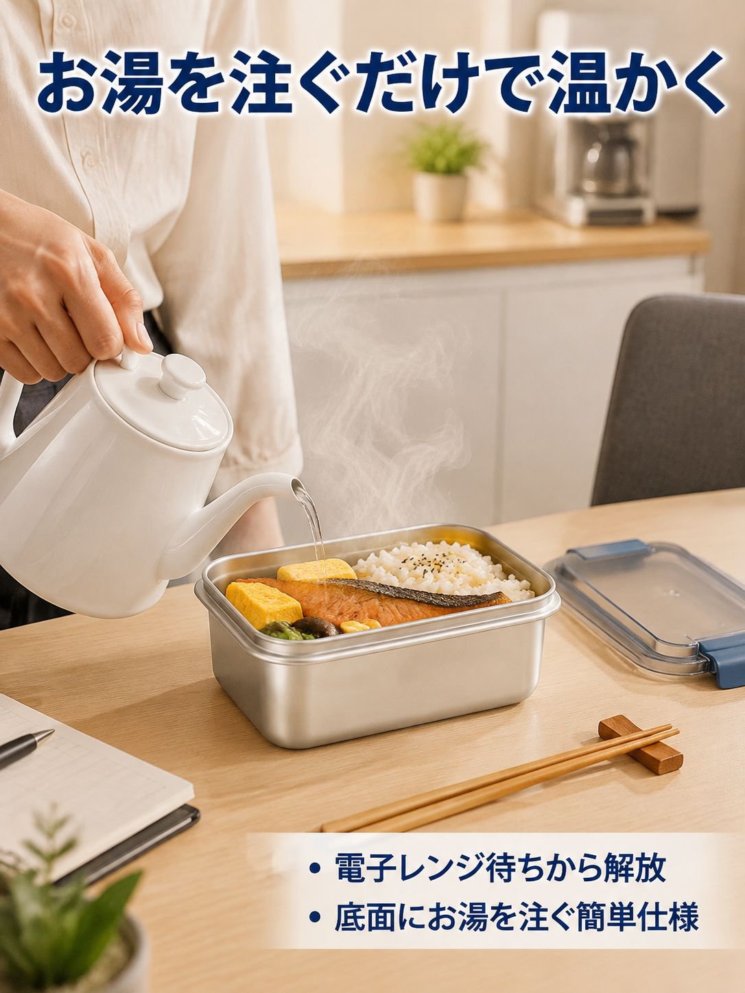 ステンレス加熱式弁当箱