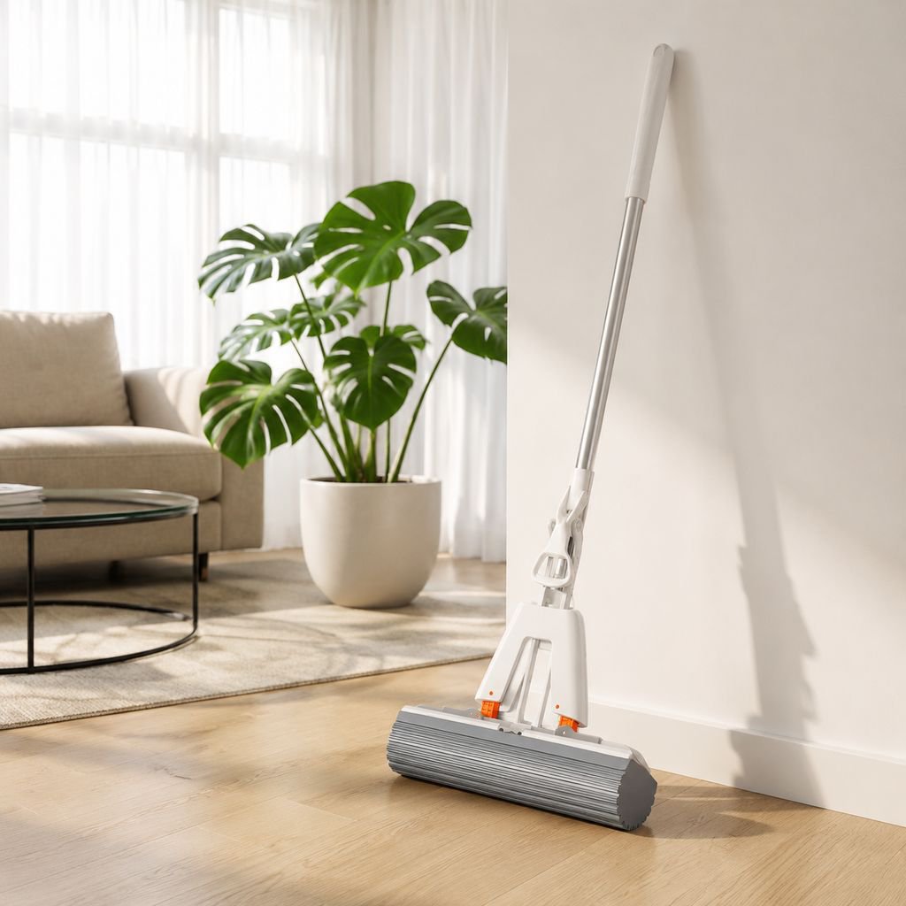 Mopa de esponja gruesa absorbente, manos libres, exprimible, para casa