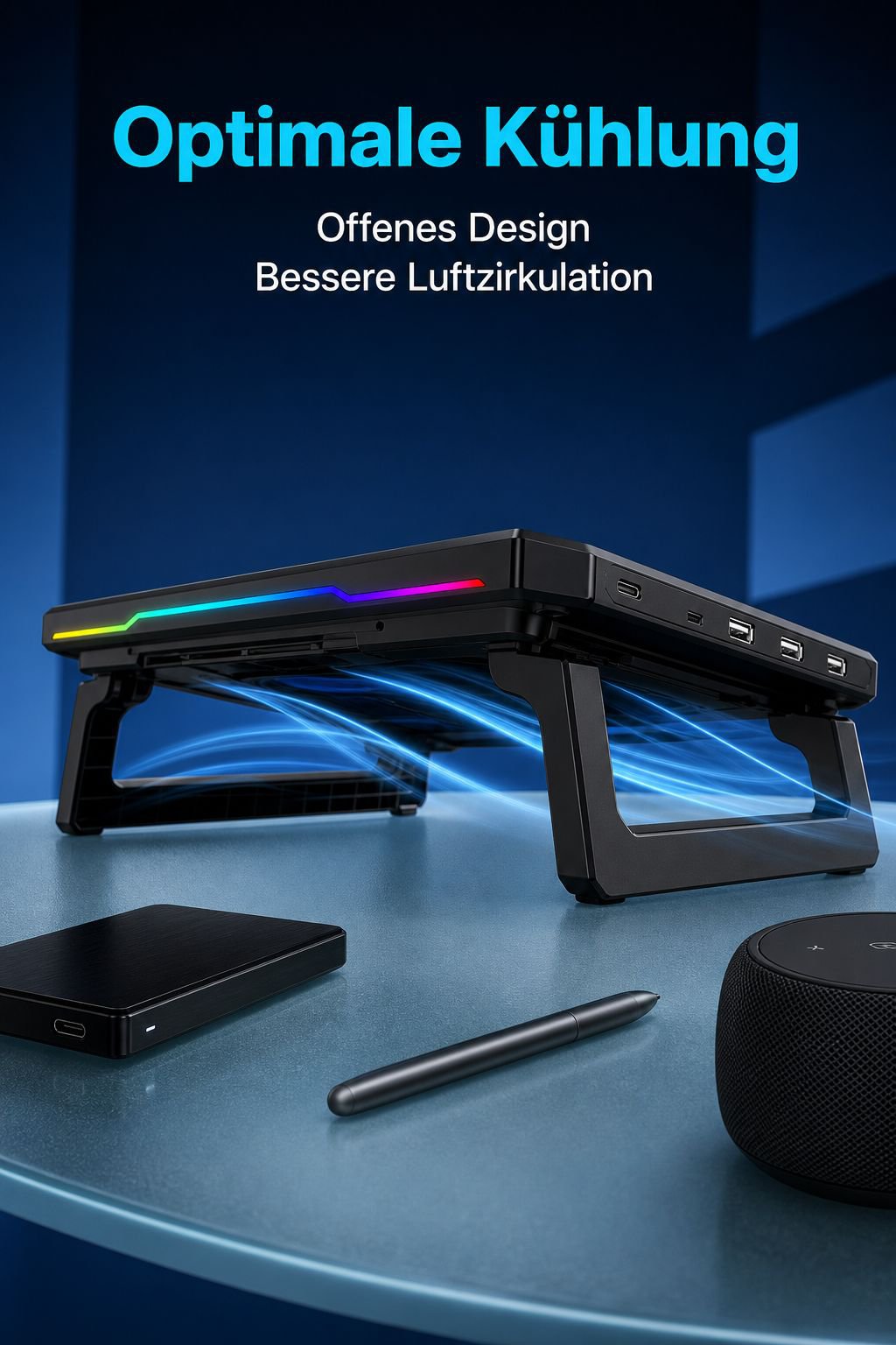 Cooler Laptop-Erhöhungsständer