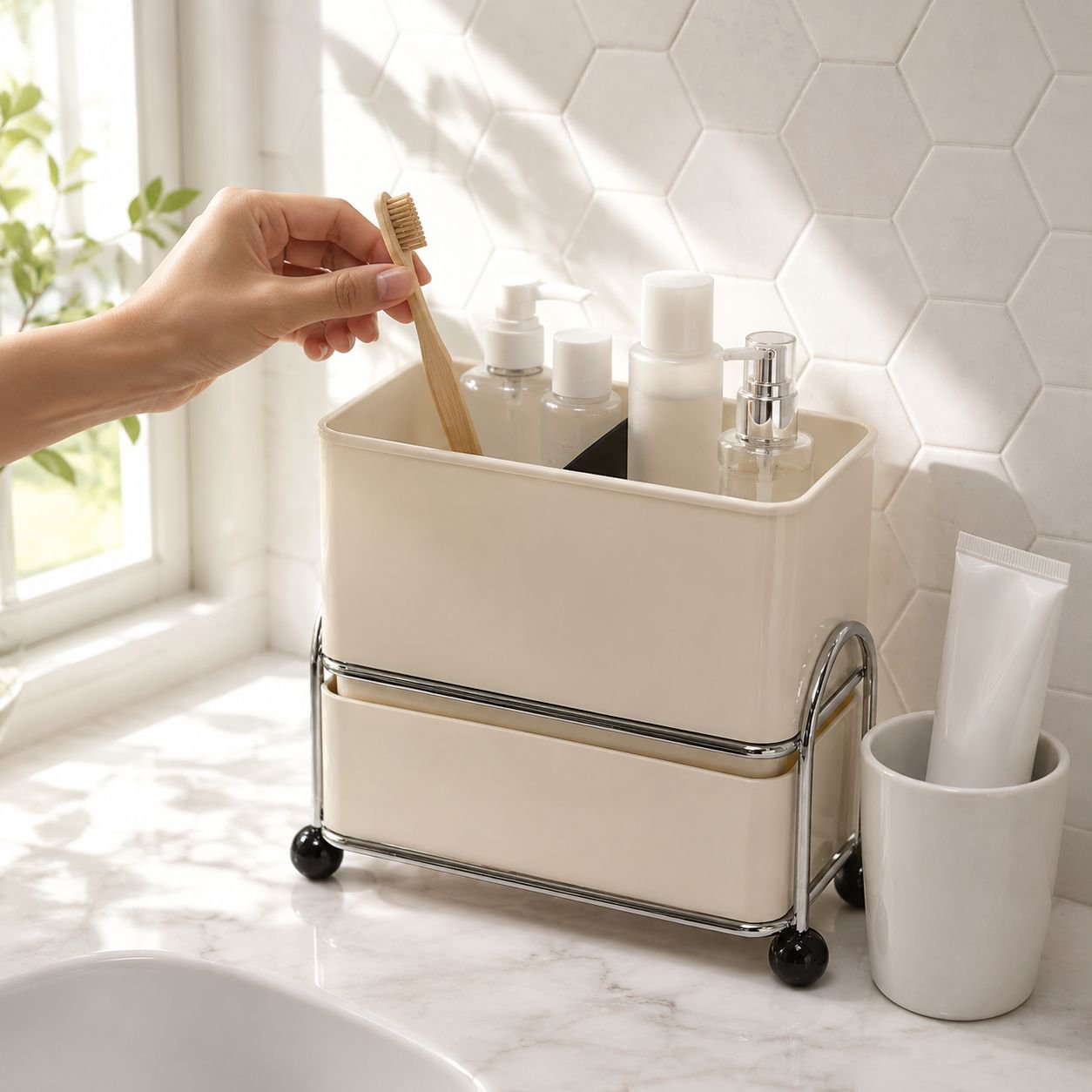 Sturdy and durable desktop storage solution