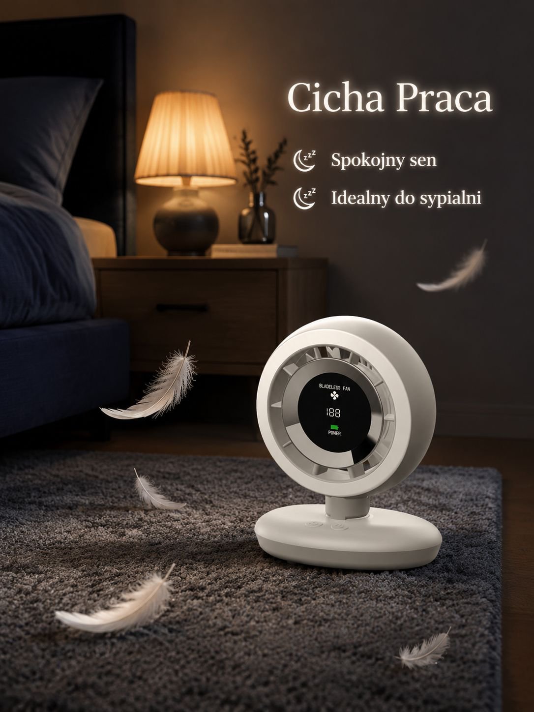 Wygodny cyfrowy wentylator domowy, z oscylacją, długowieczny
