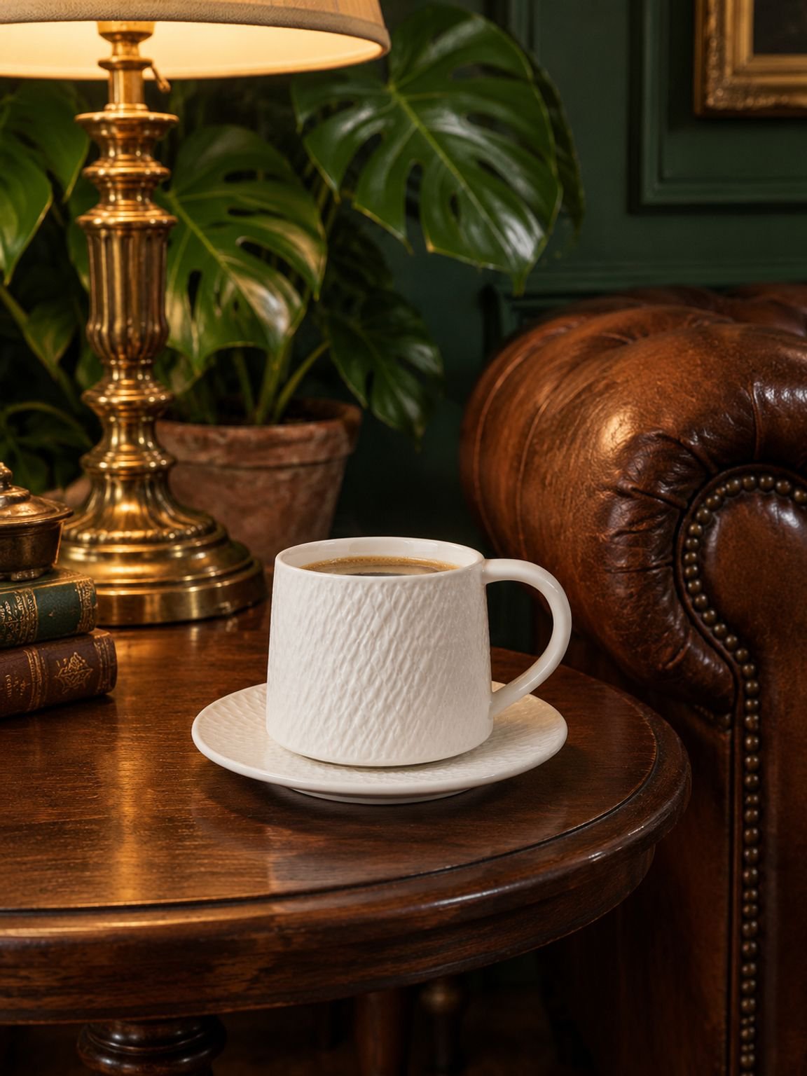 Vintage coffee cup and saucer set for afternoon tea