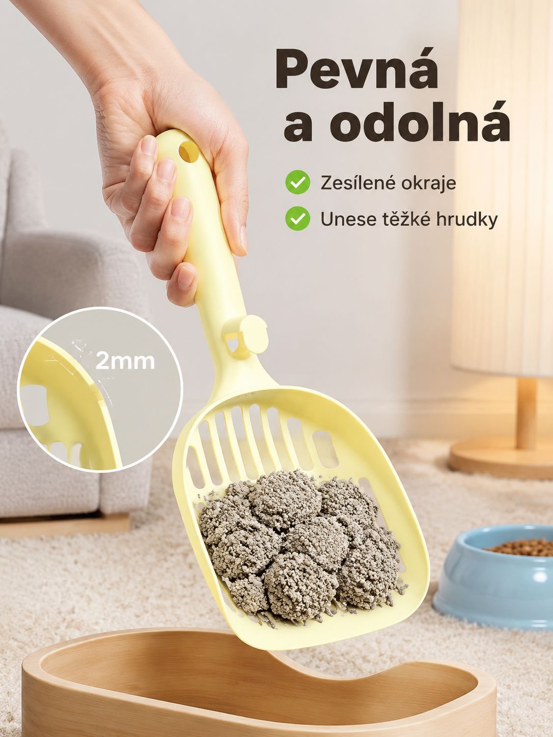 Lopatka na čištění kočičího steliva