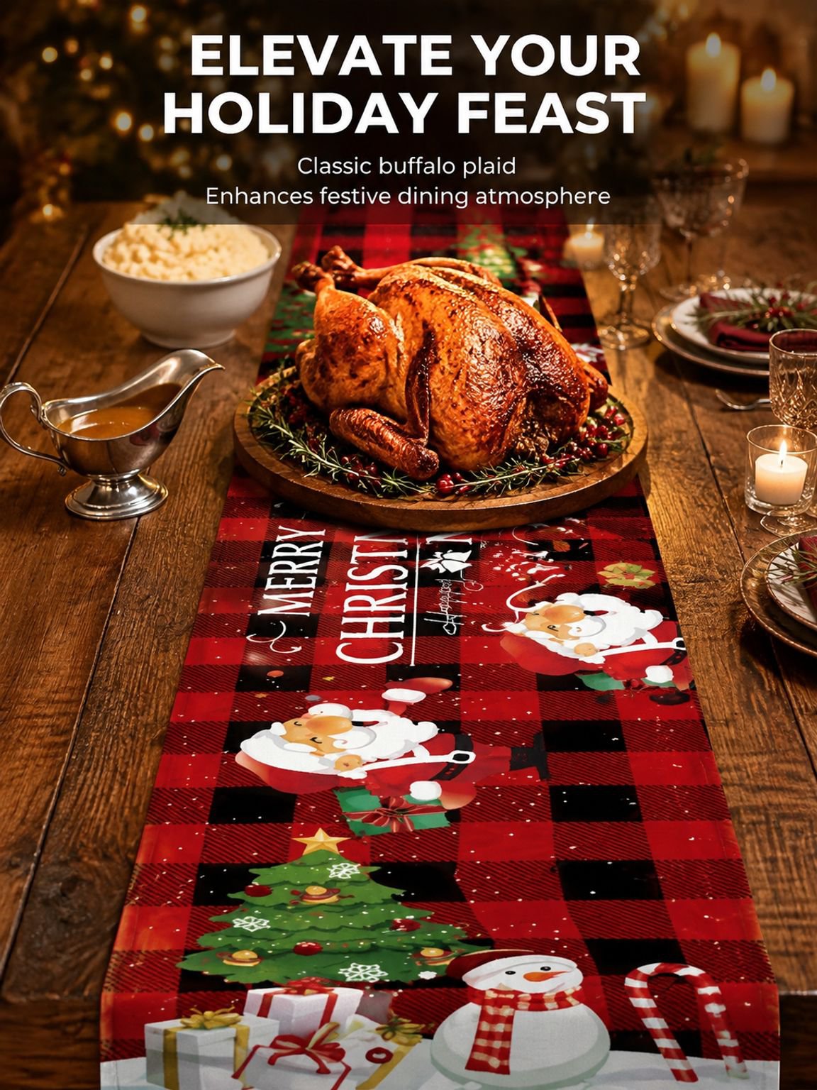 Holiday party supplies styled for an indoor celebration