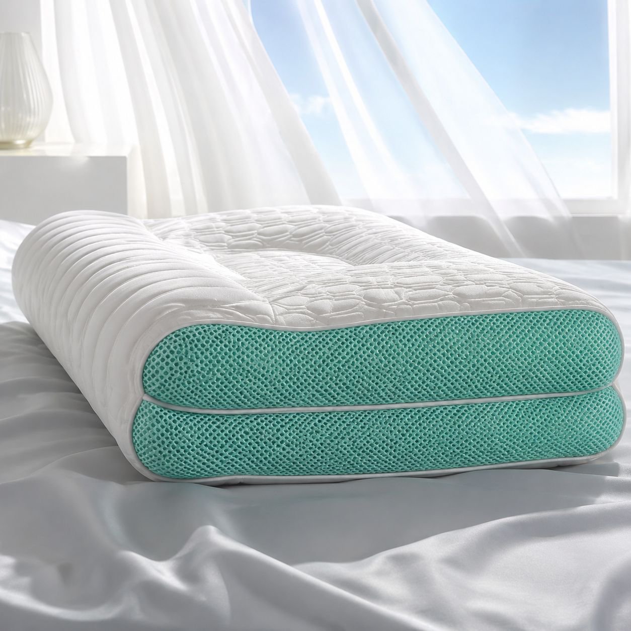 Zoned Traction Health Care Pillow Pair Neck Support Core