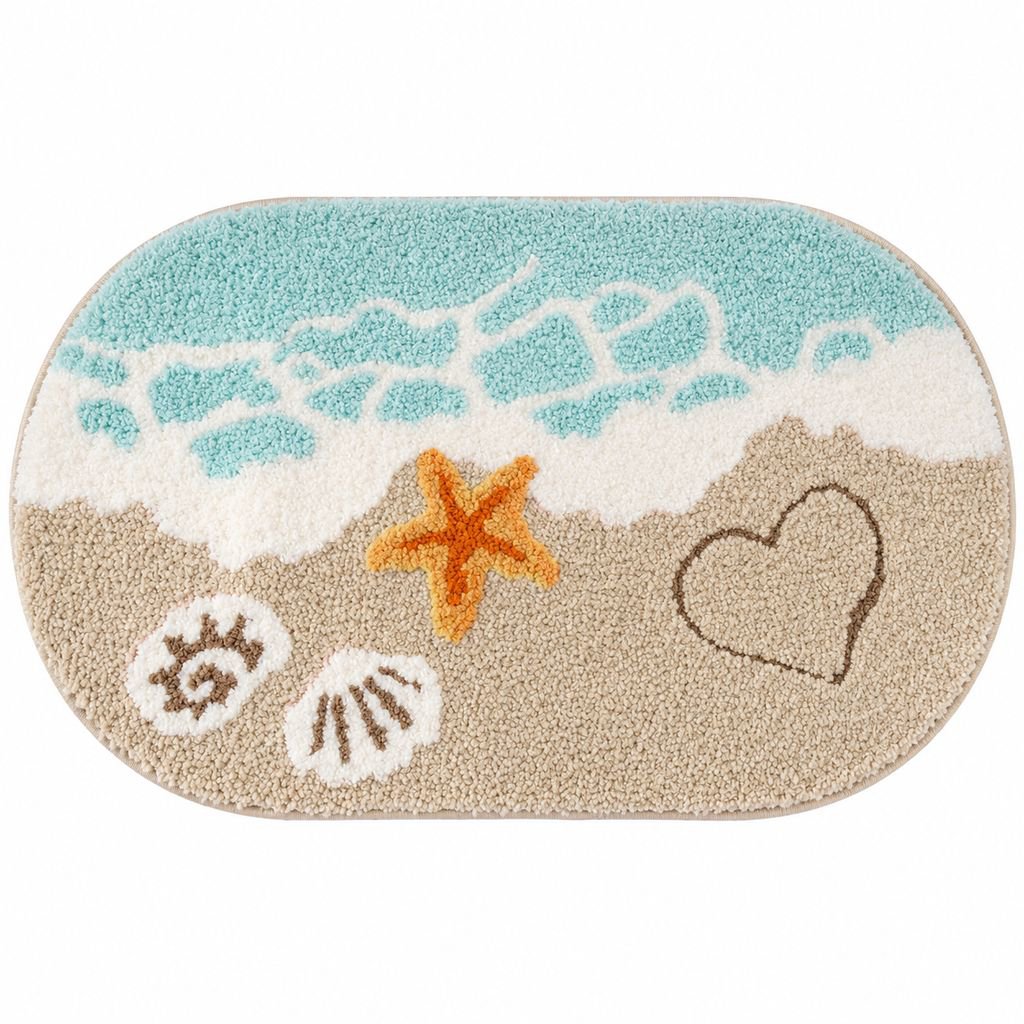 Bathroom Absorbent Non-Slip Mat Wet and Dry Separation Design