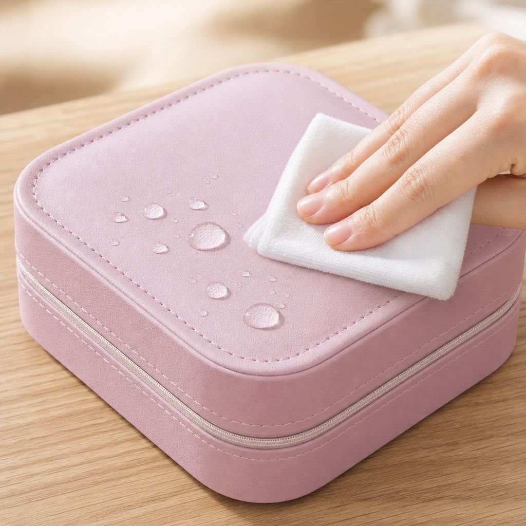 Makeup box featuring adjustable LED mirror
