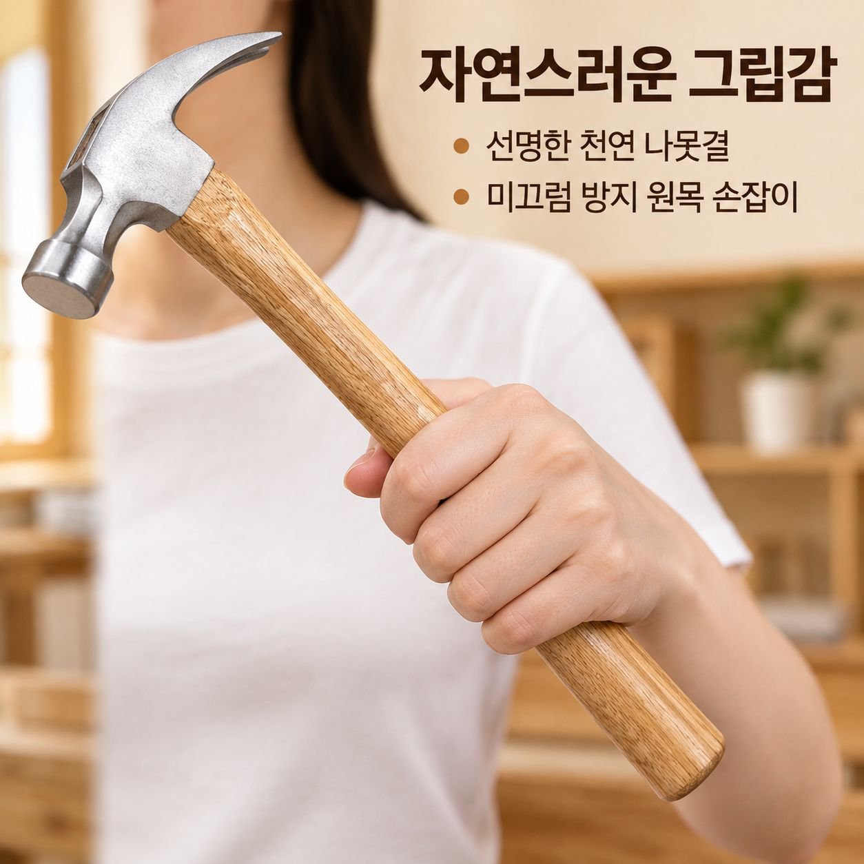 탄소강 미니 장도리 목재핸들 못뽑이 목공용 쇠망치 일체형 가정용
