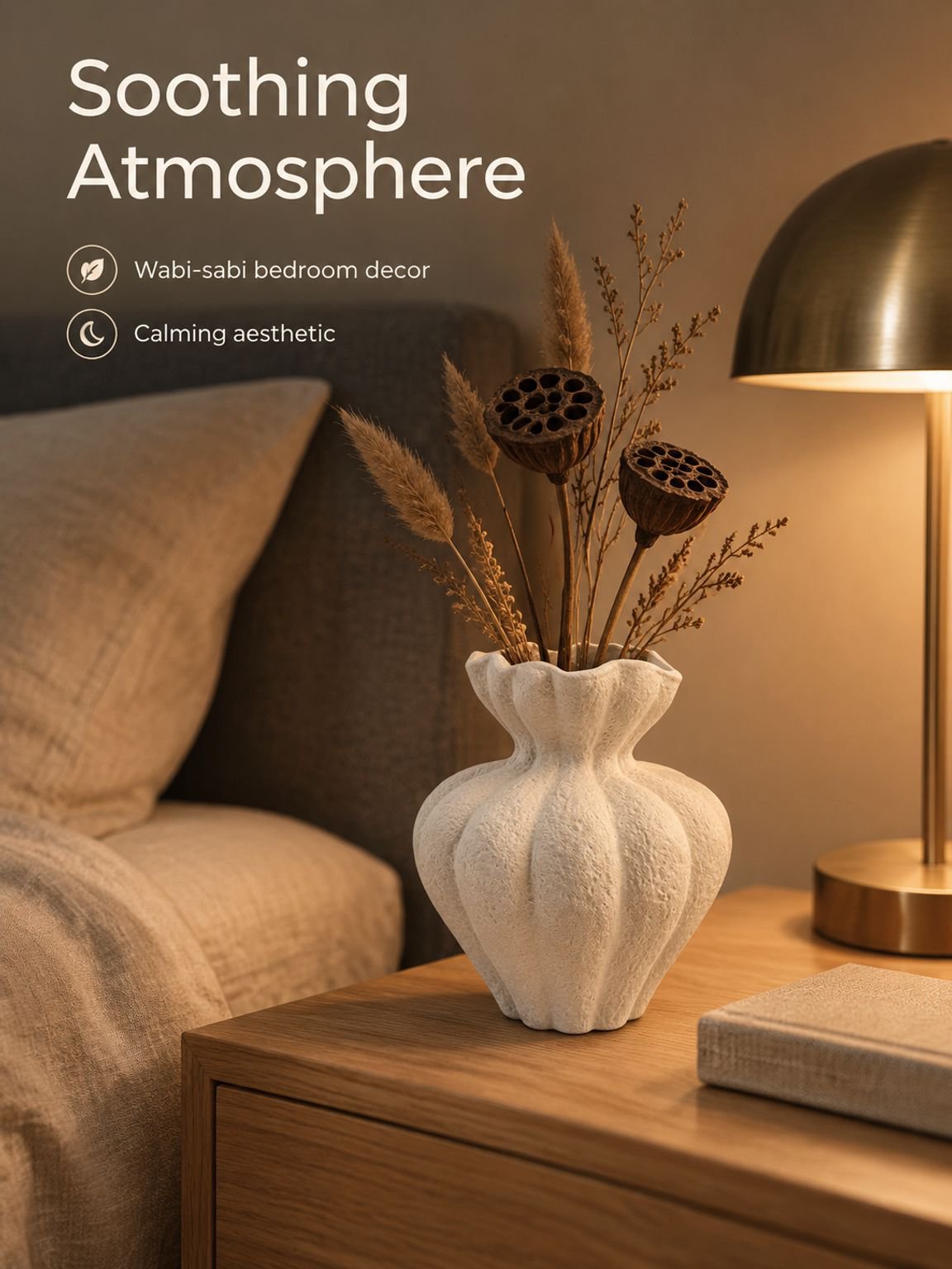 Modern farmhouse white vase for flowers and branches