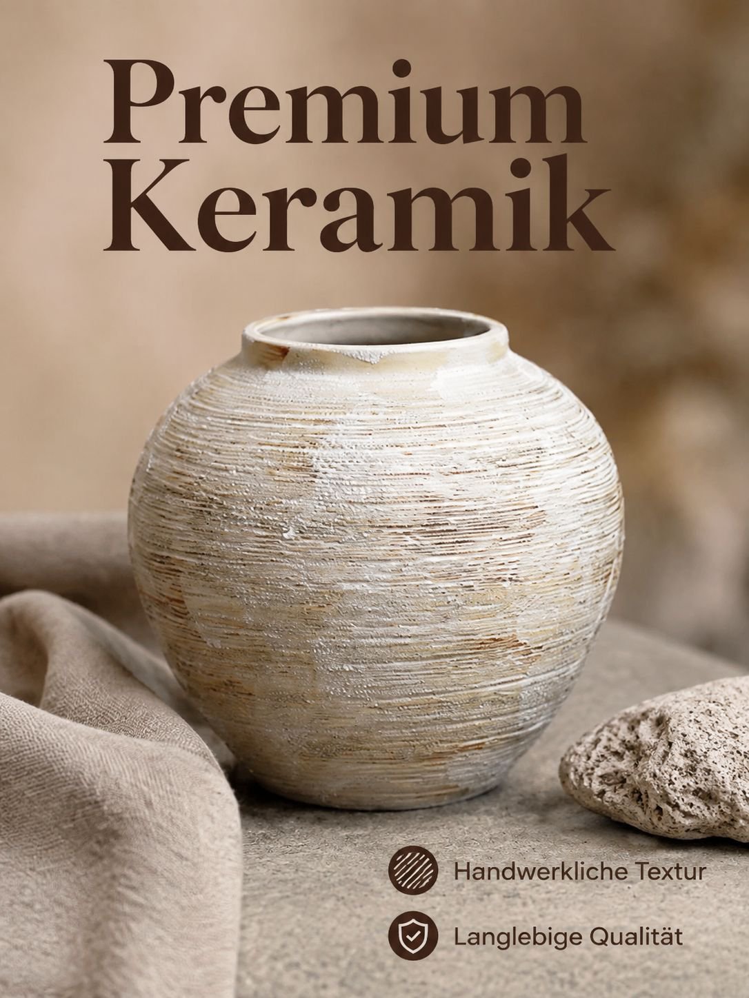 Keramikvase im Retro-Europastil