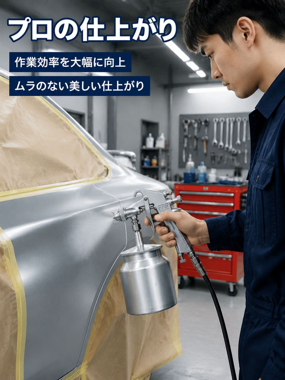 SUTUF75スプレーガン高効率塗装ツール、車や家具の修理に適用