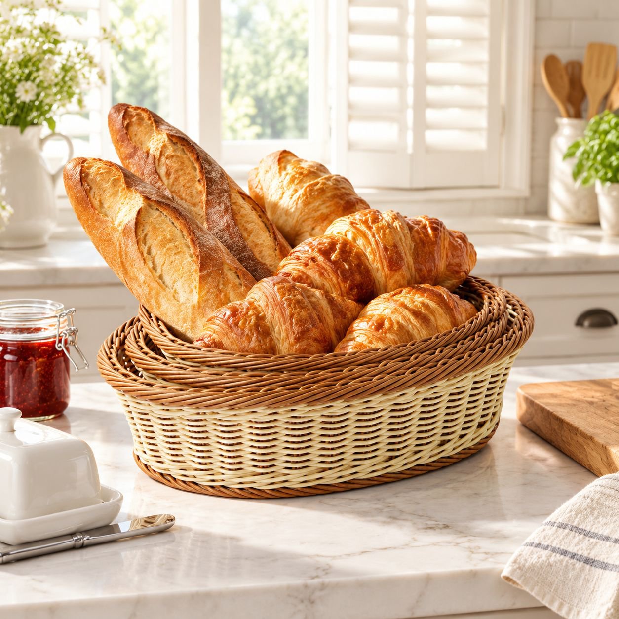 Imitation Rattan Bread Basket