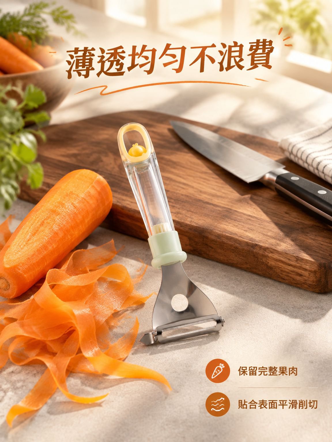 多功能不鏽鋼瓜片削皮器