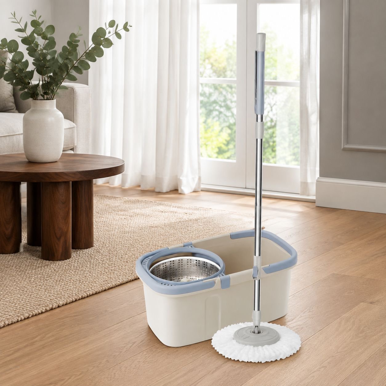 Hand-Free Spinning Mop Bucket Set