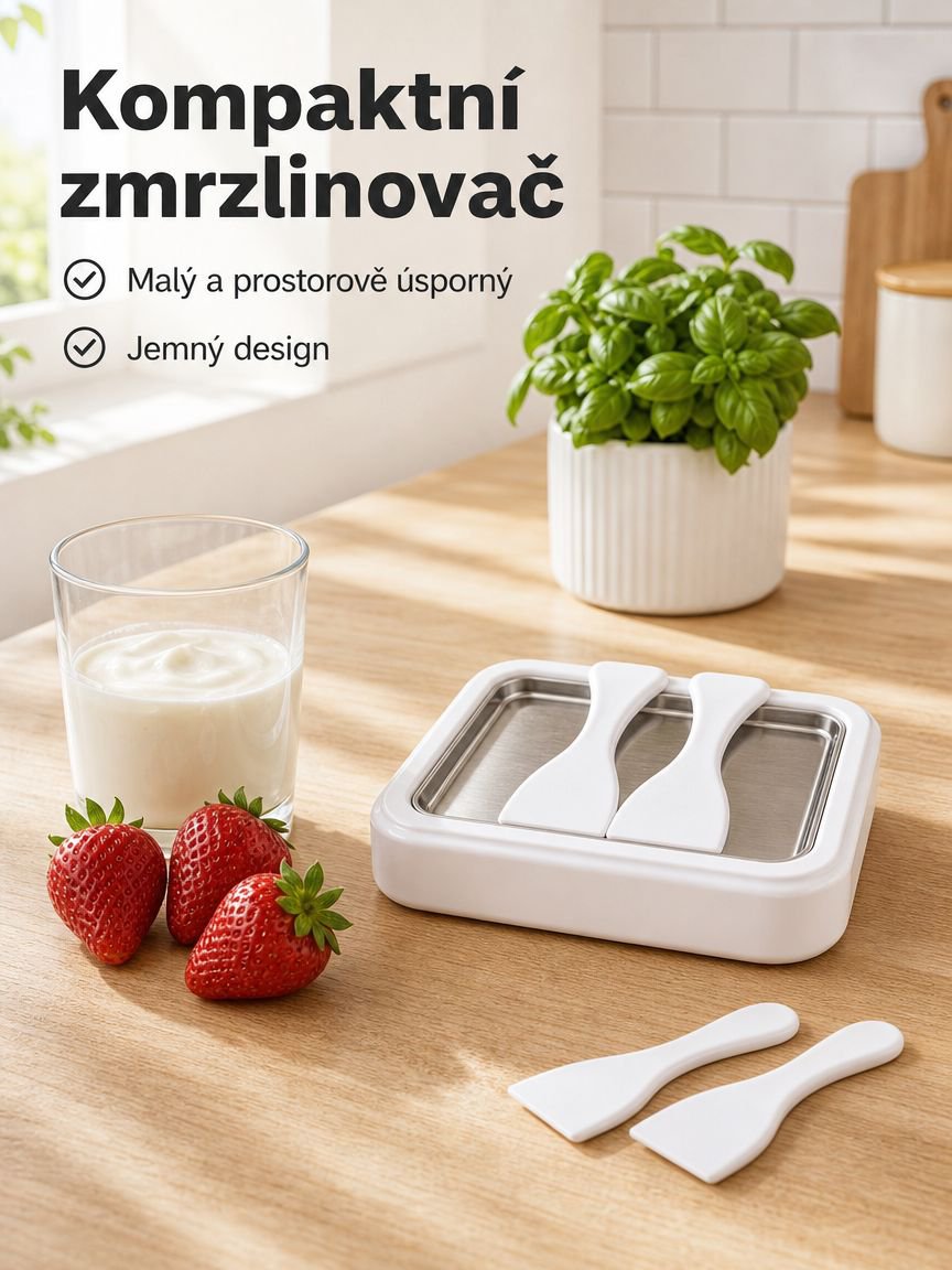 Potravinářský malý stroj na smažený jogurt z nerezové oceli