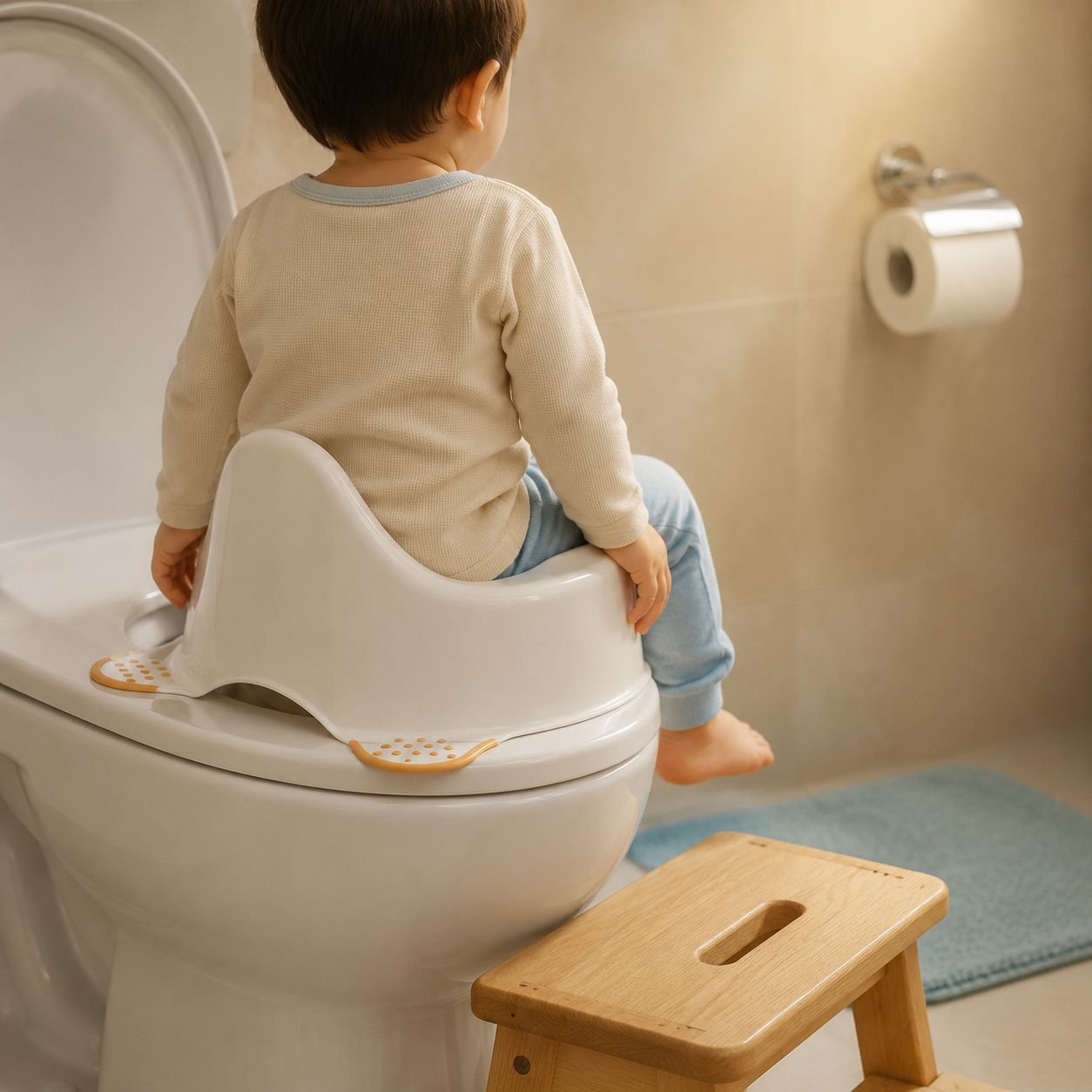 Asiento de inodoro portátil para niños, adecuado para niños y niñas