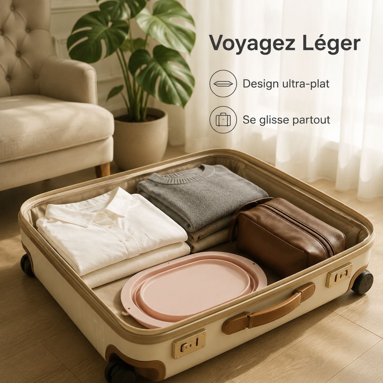 Bassin de lavage pliable portable