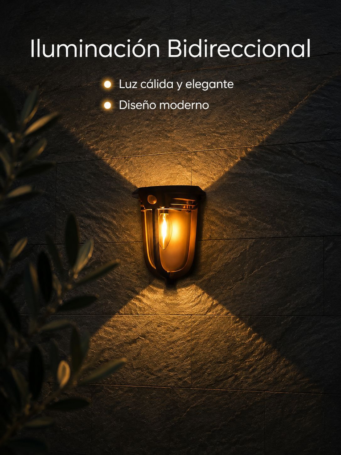 Nueva lámpara de pared solar para jardín