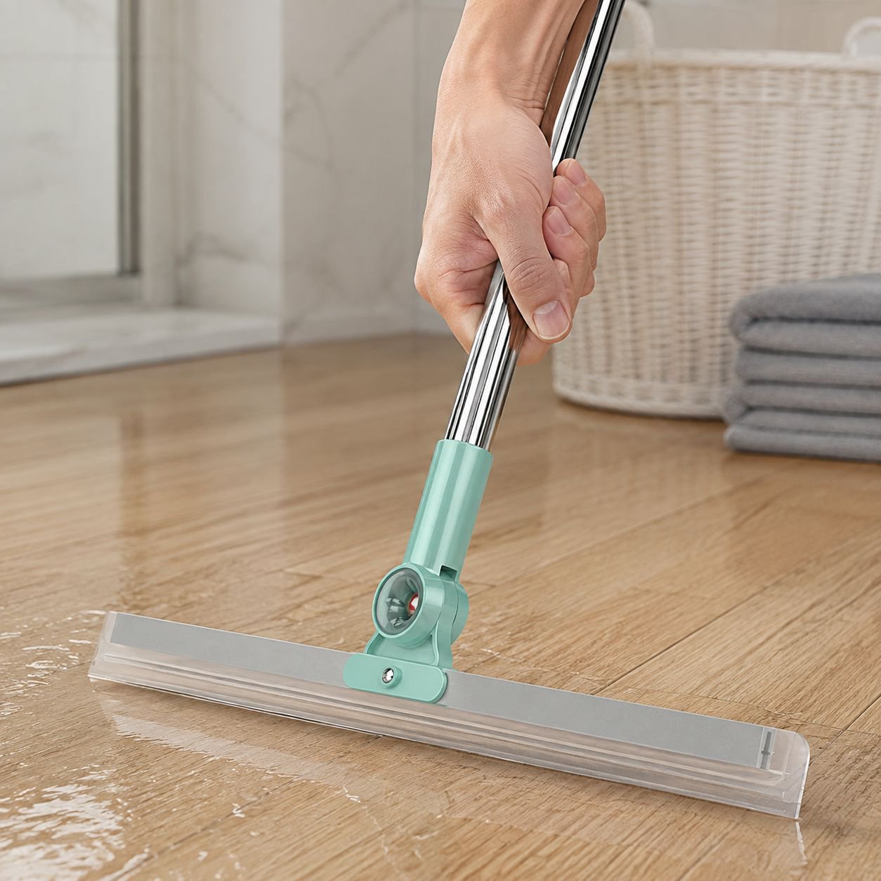 Efficient silicone squeegee for wet surfaces