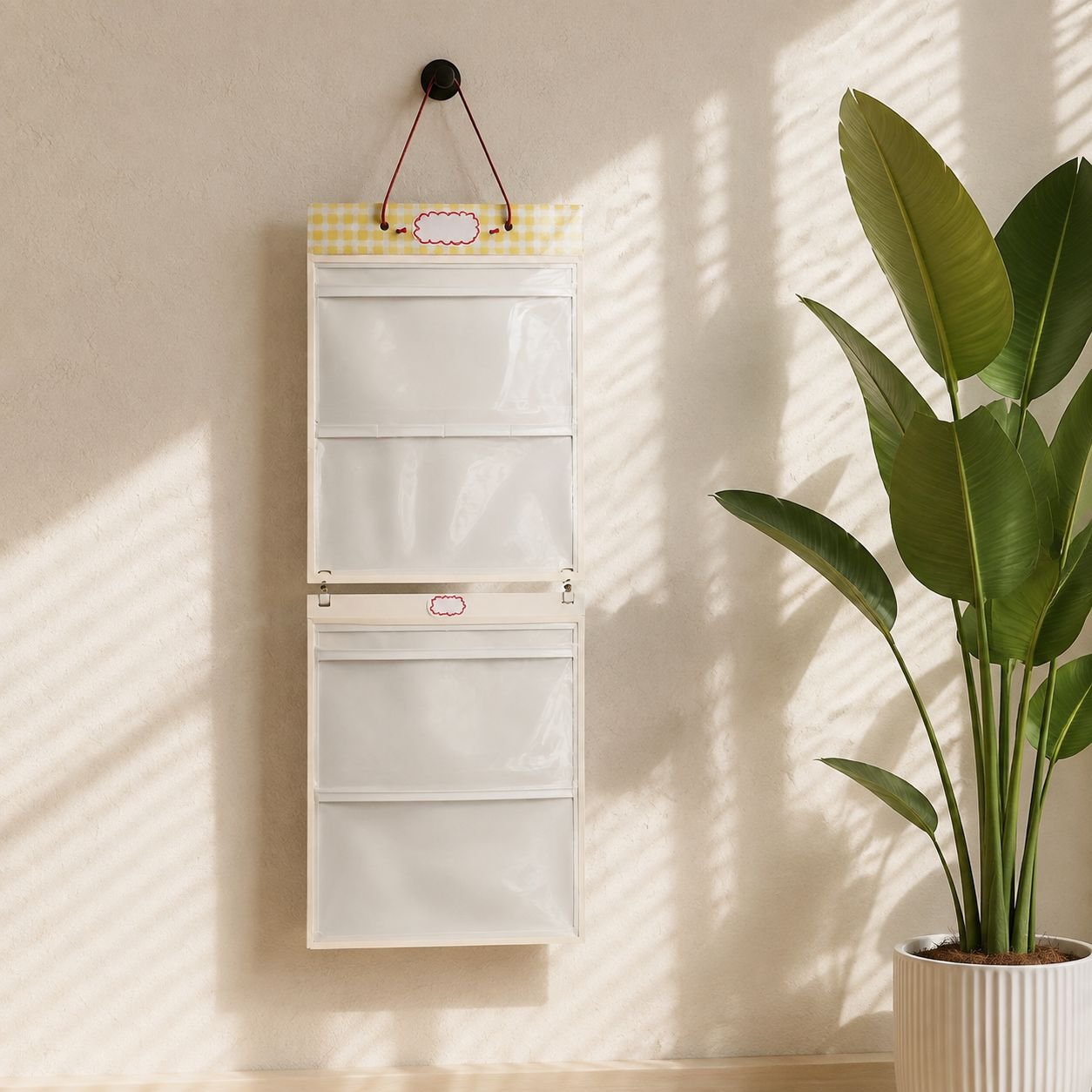 Transparent storage hanging bag, large capacity display bag