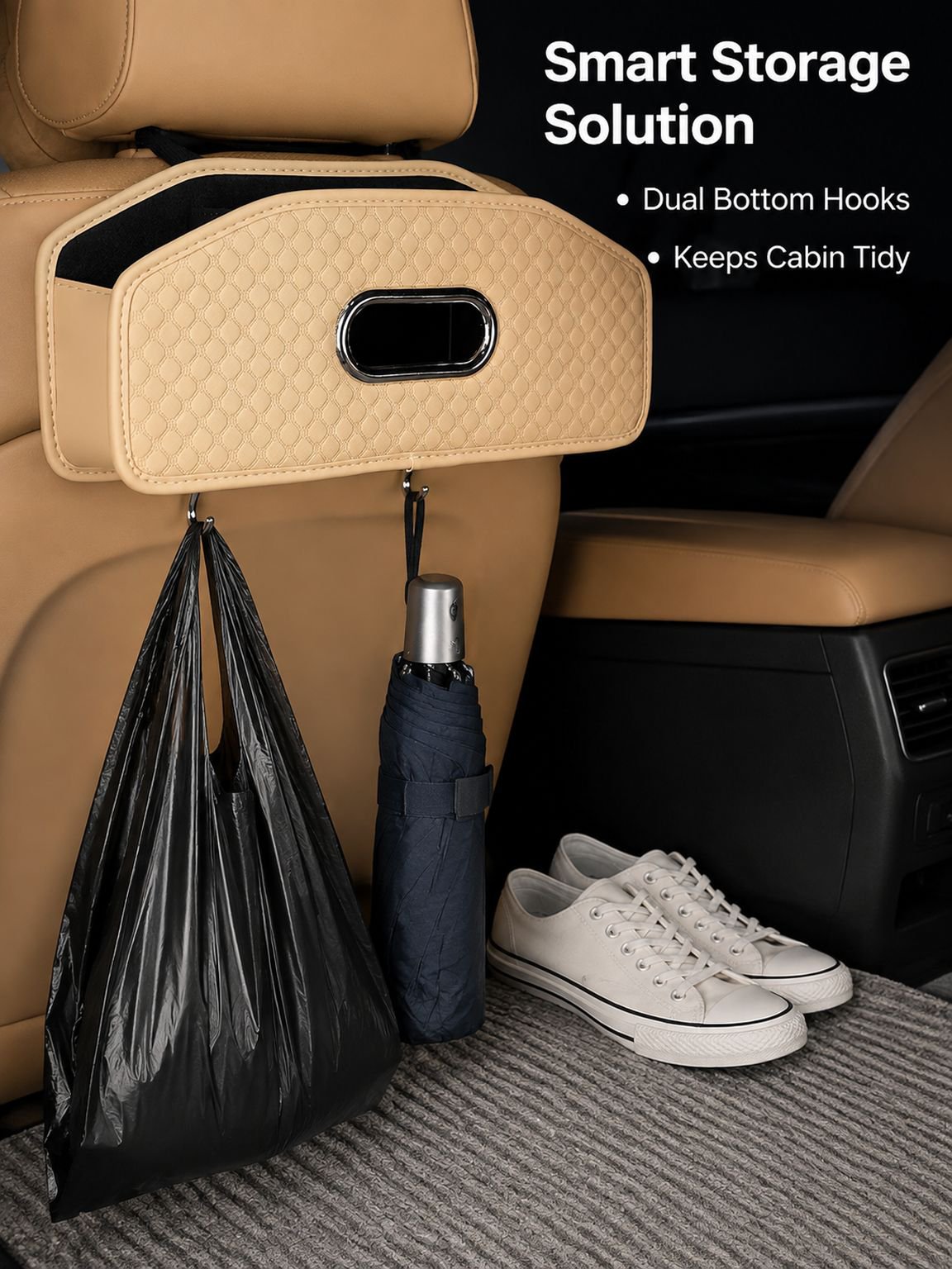 Car seat back pocket tissue box