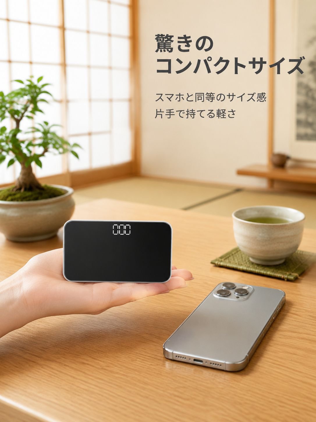 携帯用ミラー付きスケール