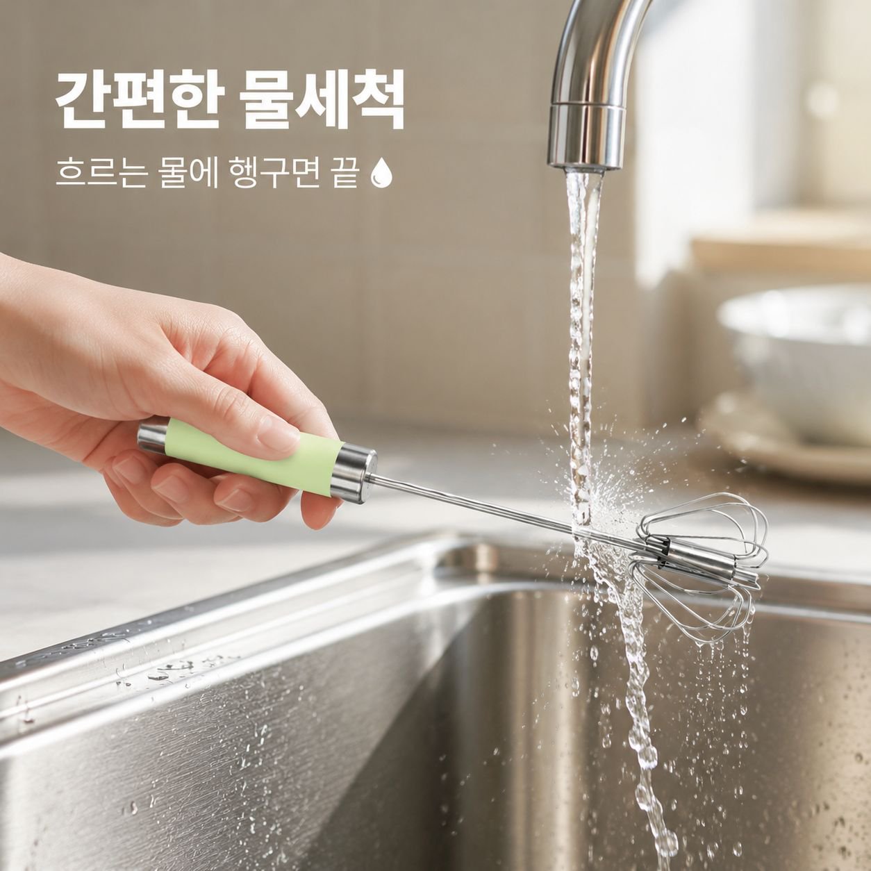 다기능 수동 거품기 스테인리스 믹서 반자동 크림 믹서
