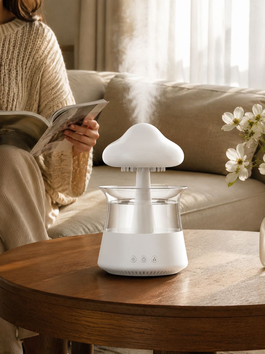 Humidificateur silencieux avec lumière d'ambiance douce