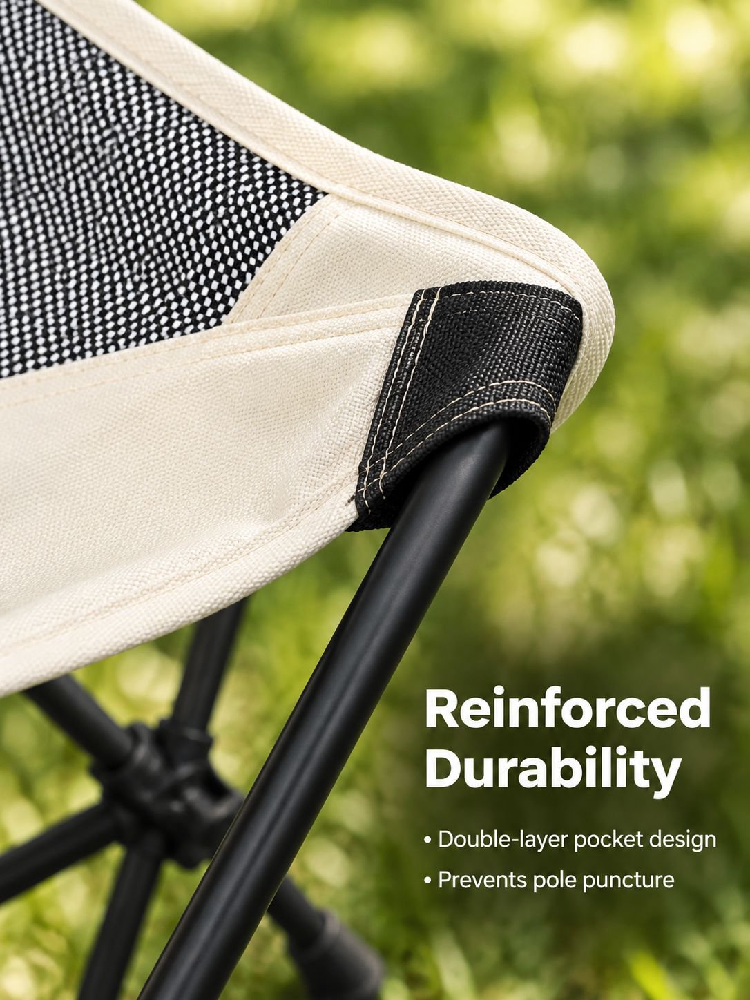 Lightweight folding beach chair for travel