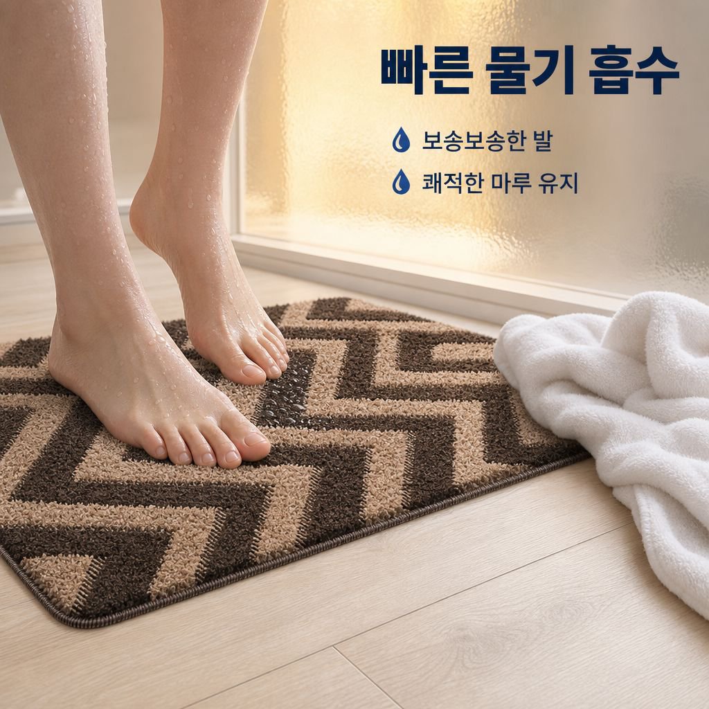 가정용 북유럽풍 미끄럼 방지 흡수 욕실 입구 매트