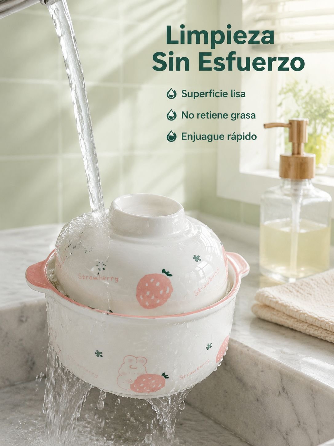 Tazón de sopa de dos orejas