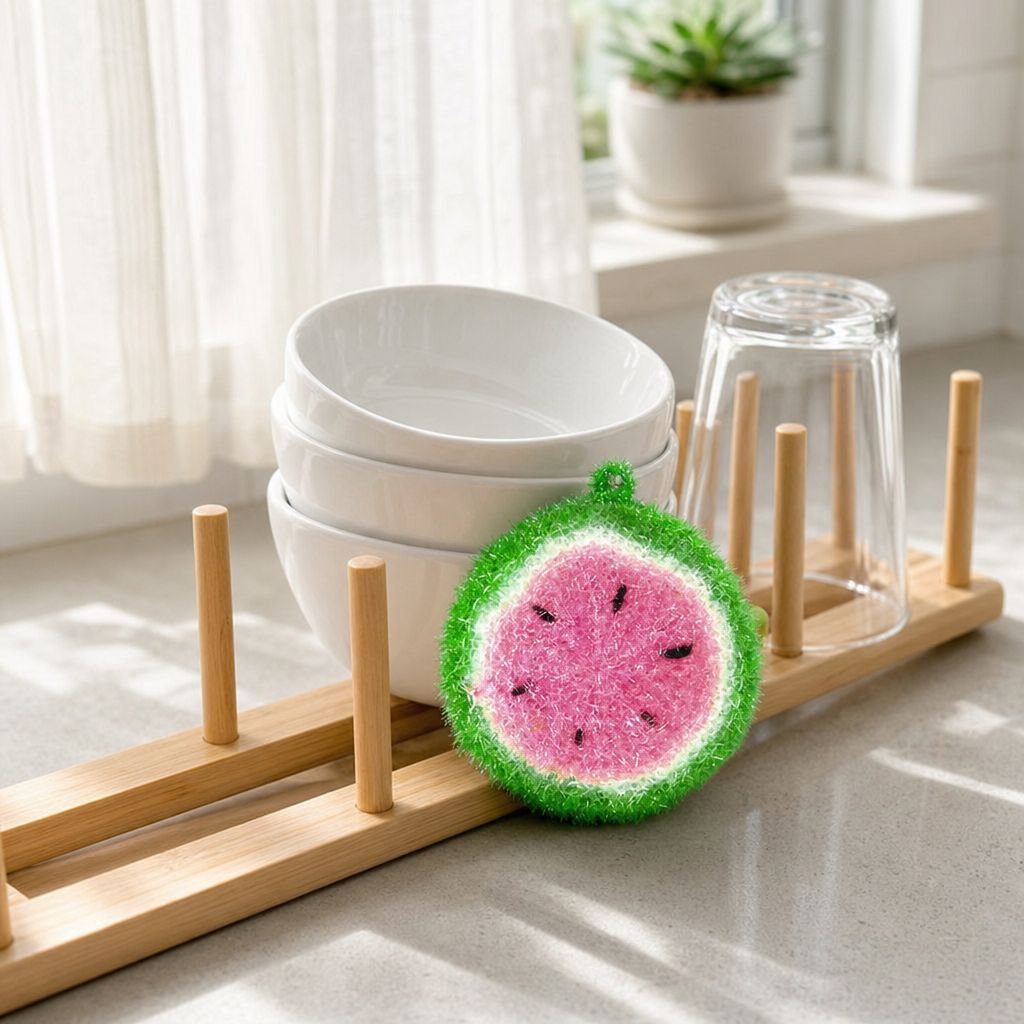 スイカ型食器用ブラシ