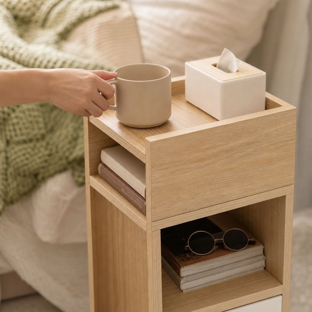 Simple Style Multifunctional Bedside Storage Cabinet