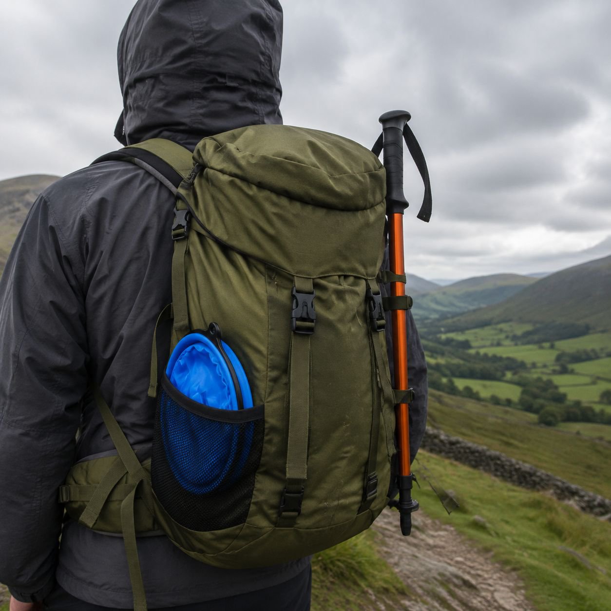 Compact travel water bucket for campers