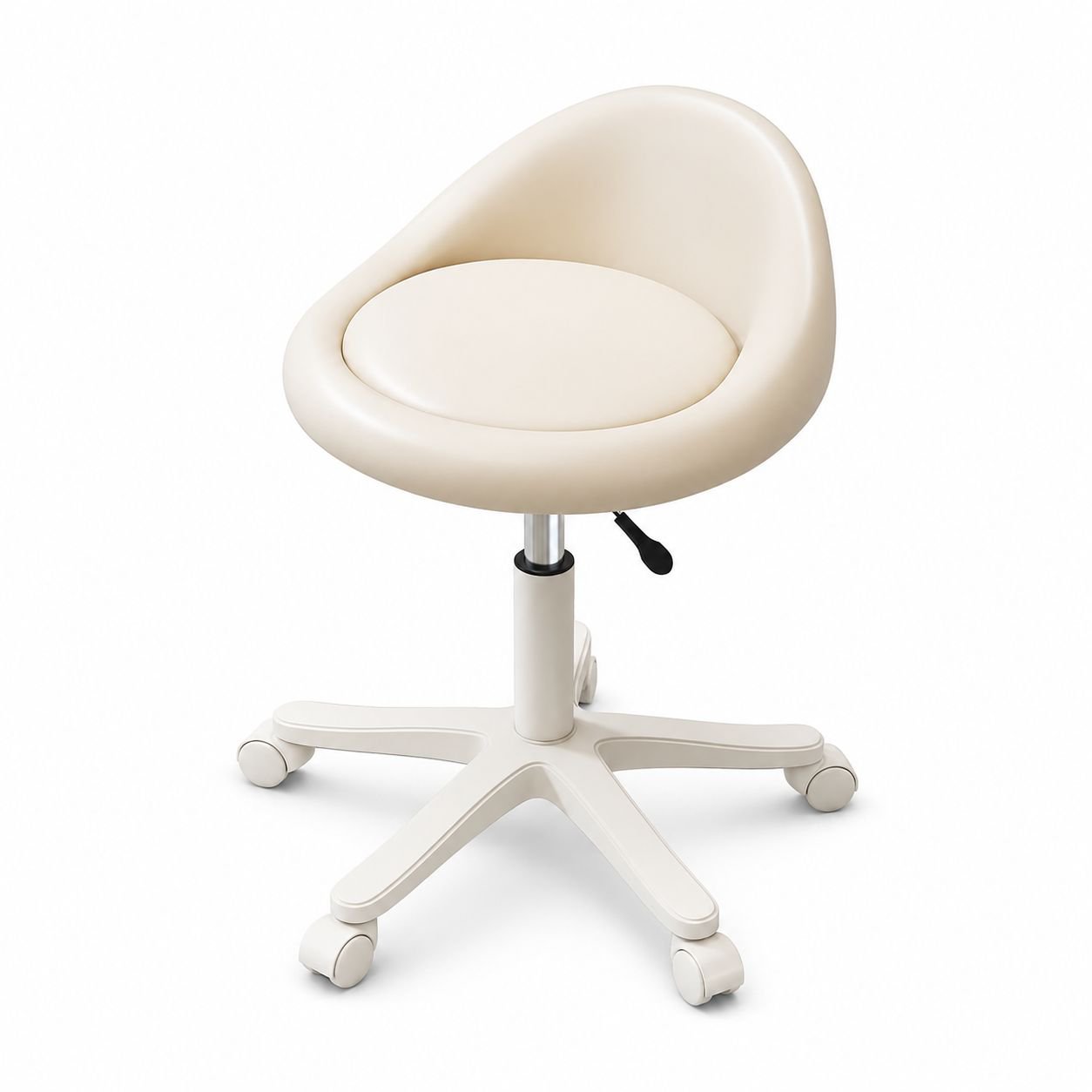 Girls’ Bedroom Cream-Style Makeup Chair with Low Back