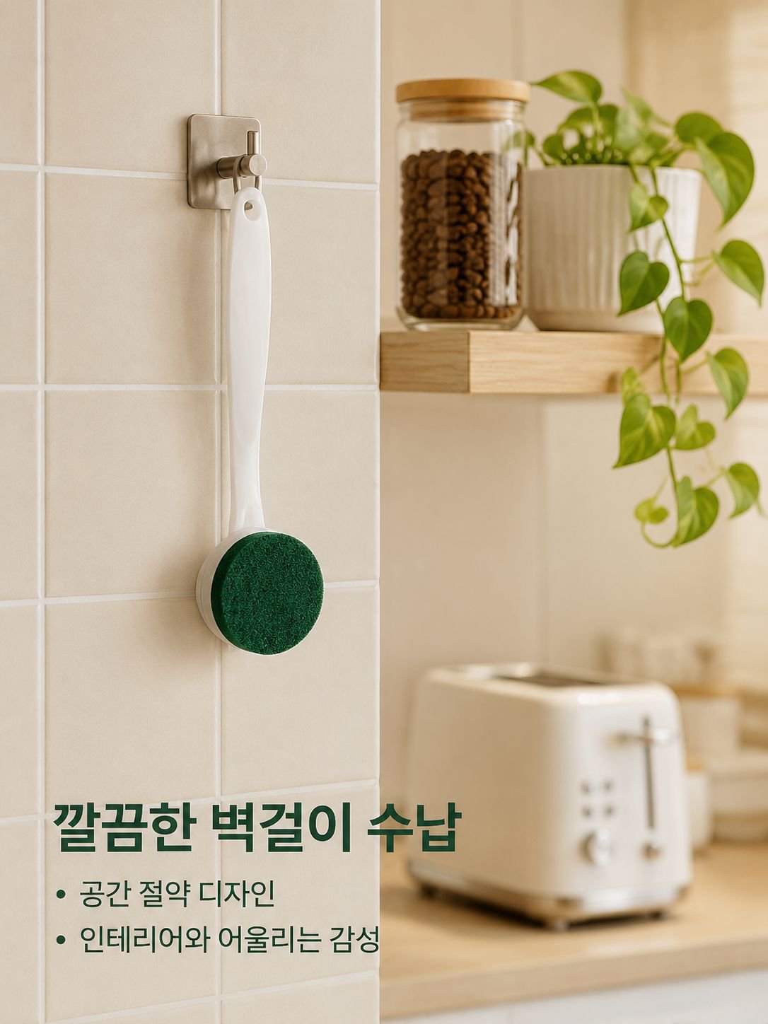 긴 손잡이 목재 펄프 면화통 솔
