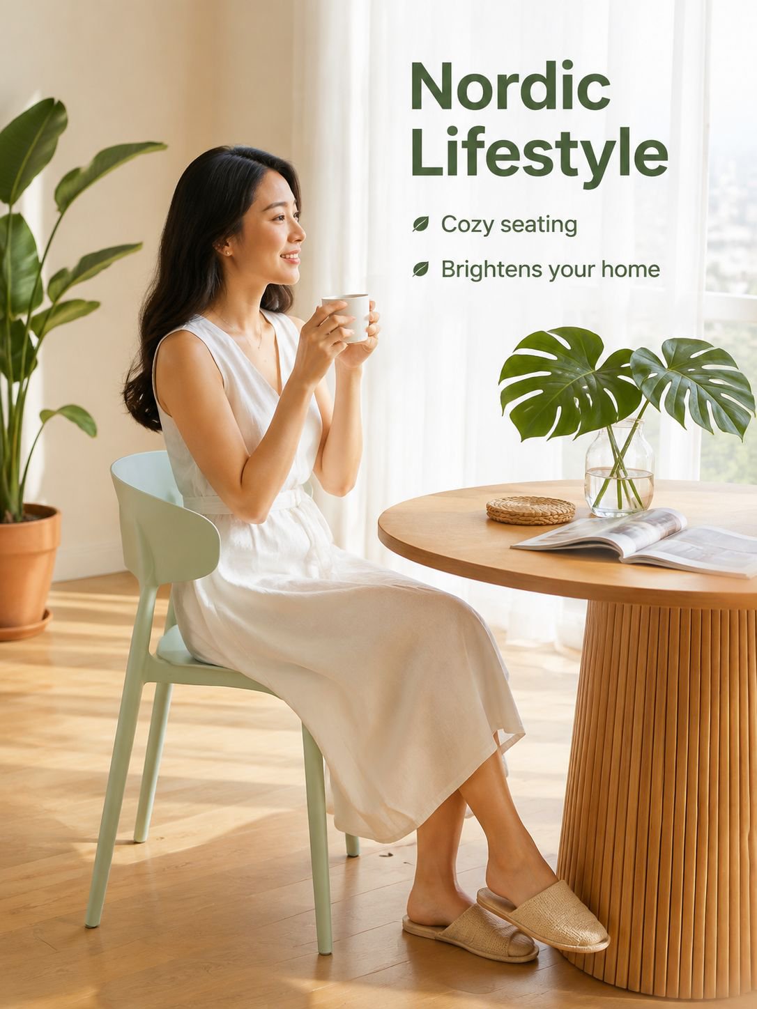 Plastic chair, thickened backrest chair for home use