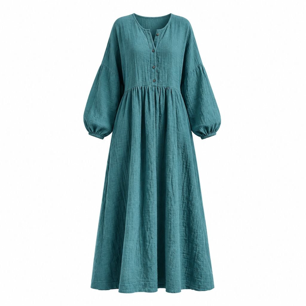 Figure-Flattering Pleated Dress