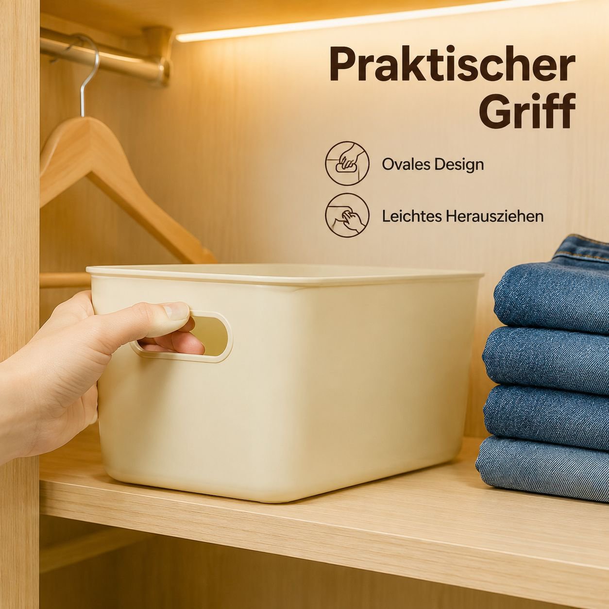 Große Aufbewahrungsbox mit Deckel