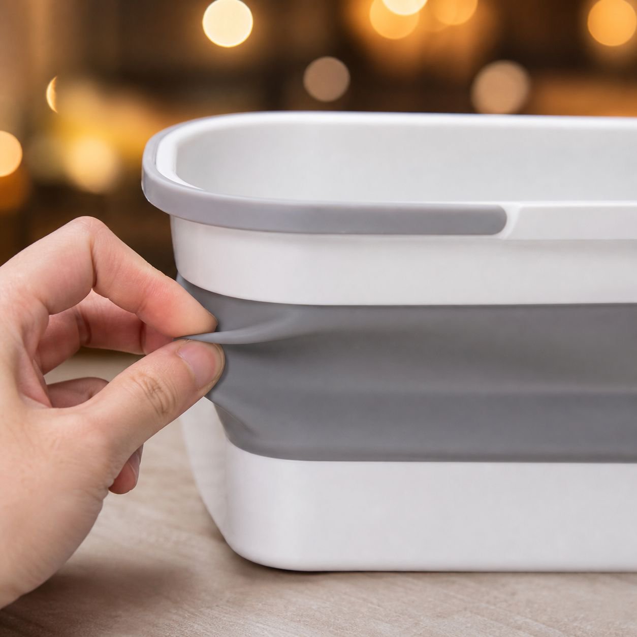 Compact 55cm mop bucket folded for storage