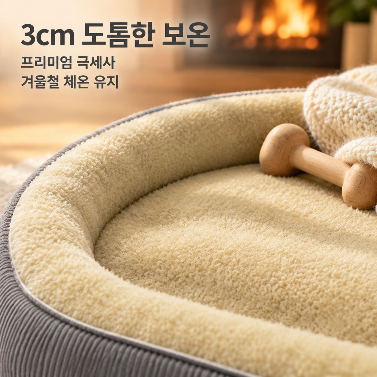 따뜻하고 분리 및 세탁이 가능한 겨울용 반려동물 침대