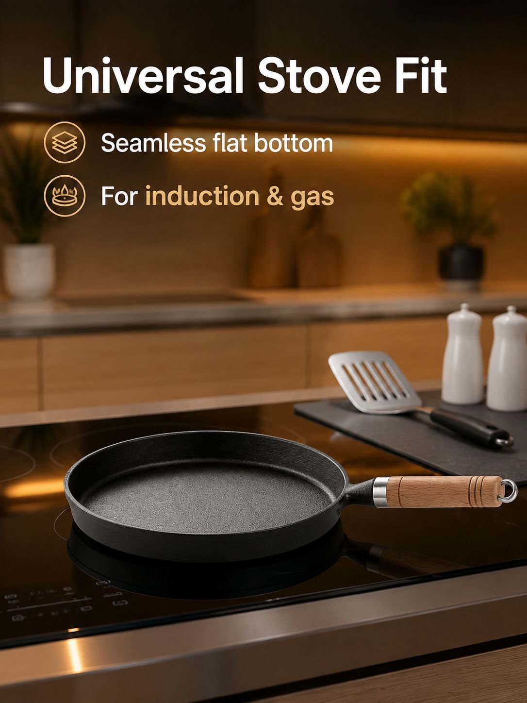 Multi-purpose Cast Iron Flat Pan