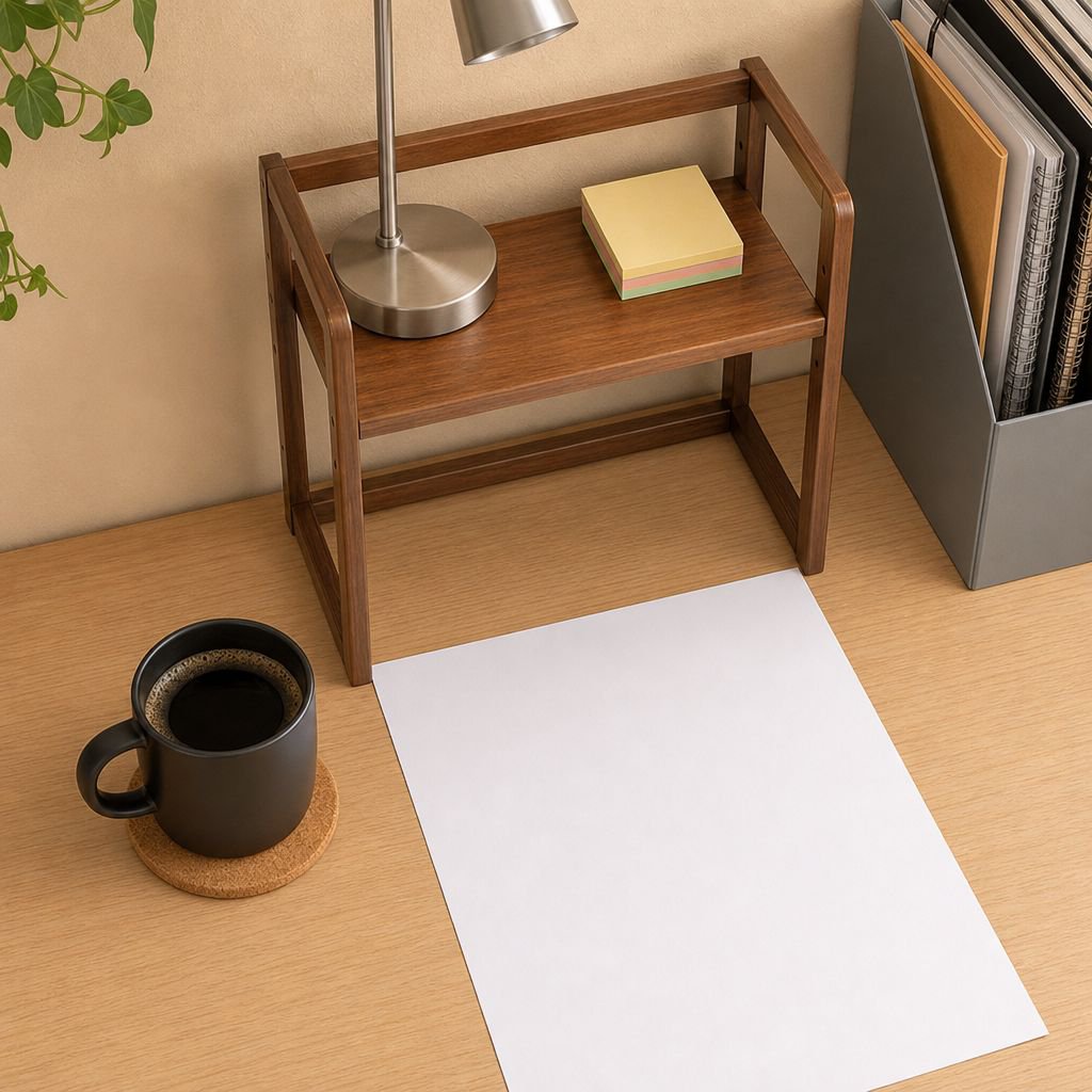 Organizador de escritorio ajustable para libros y documentos