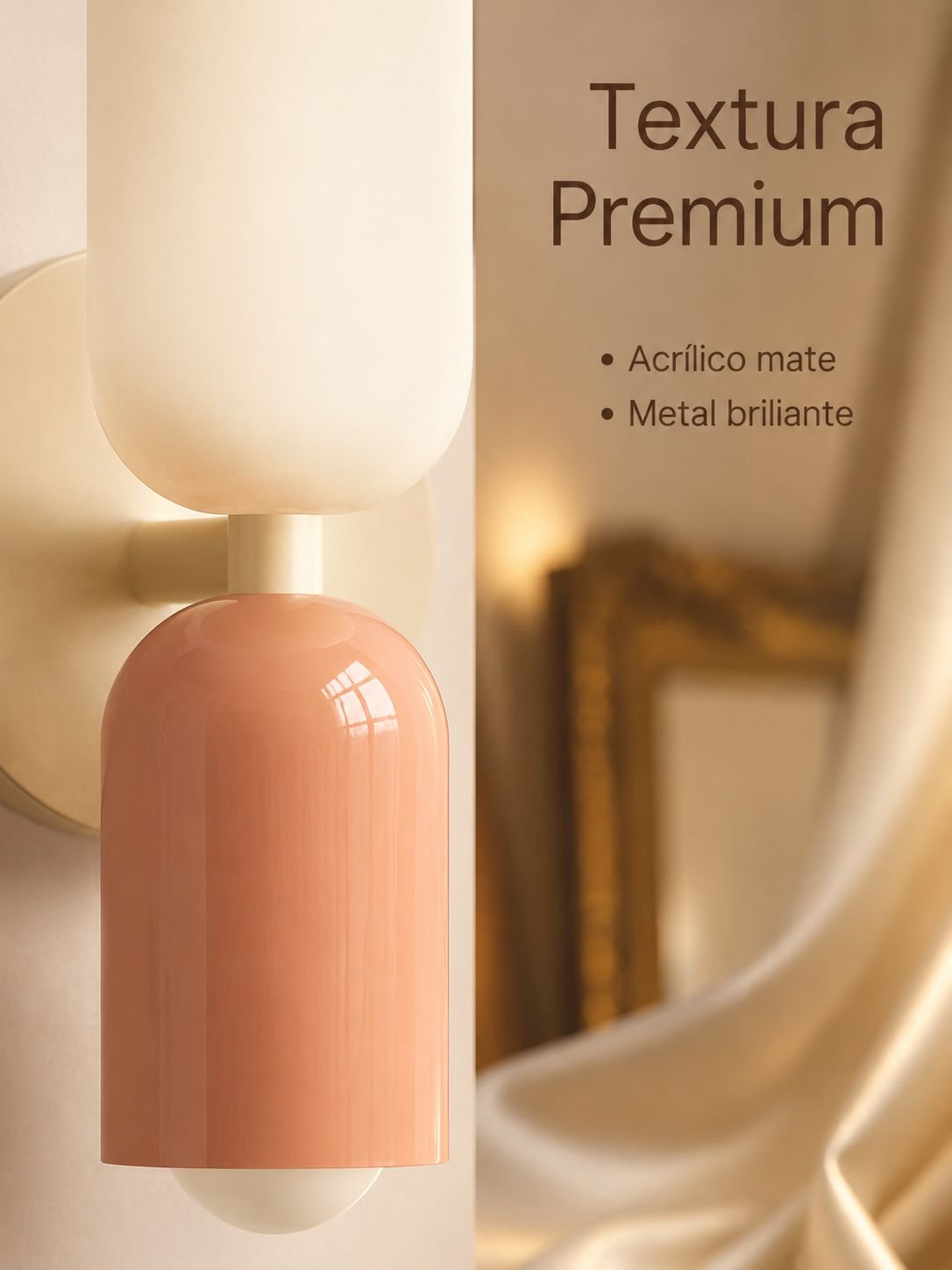Lámpara de pared estilo crema para dormitorio