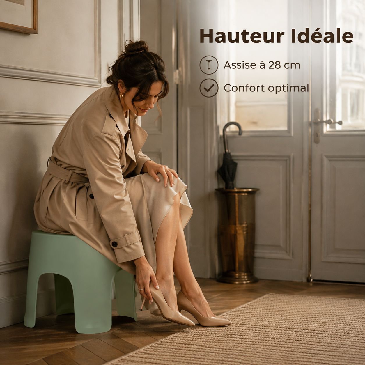 Tabouret de maison pour changer de chaussures
