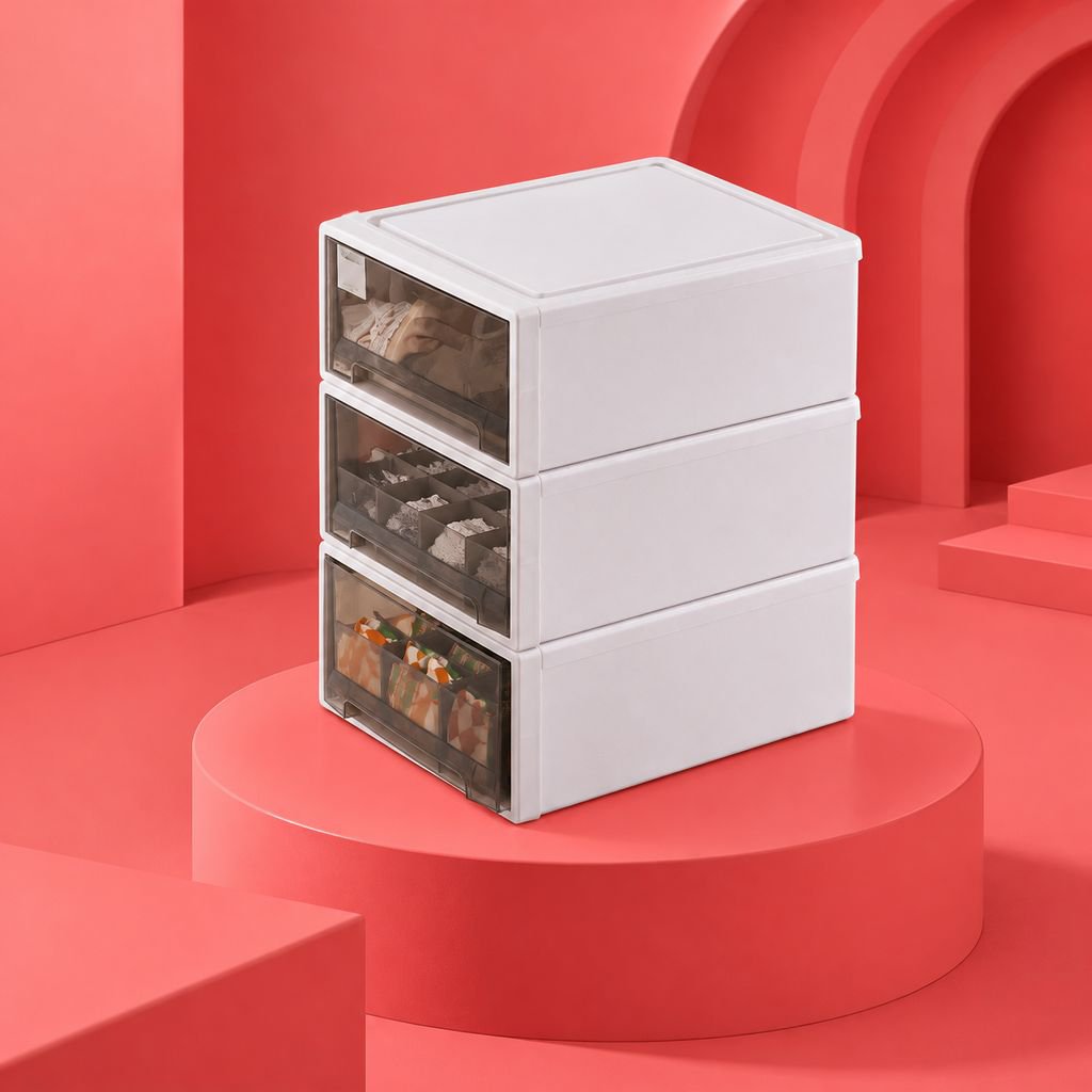 Organizador de cajones de plástico para dormitorio, ideal para guardar calcetines y ropa interior