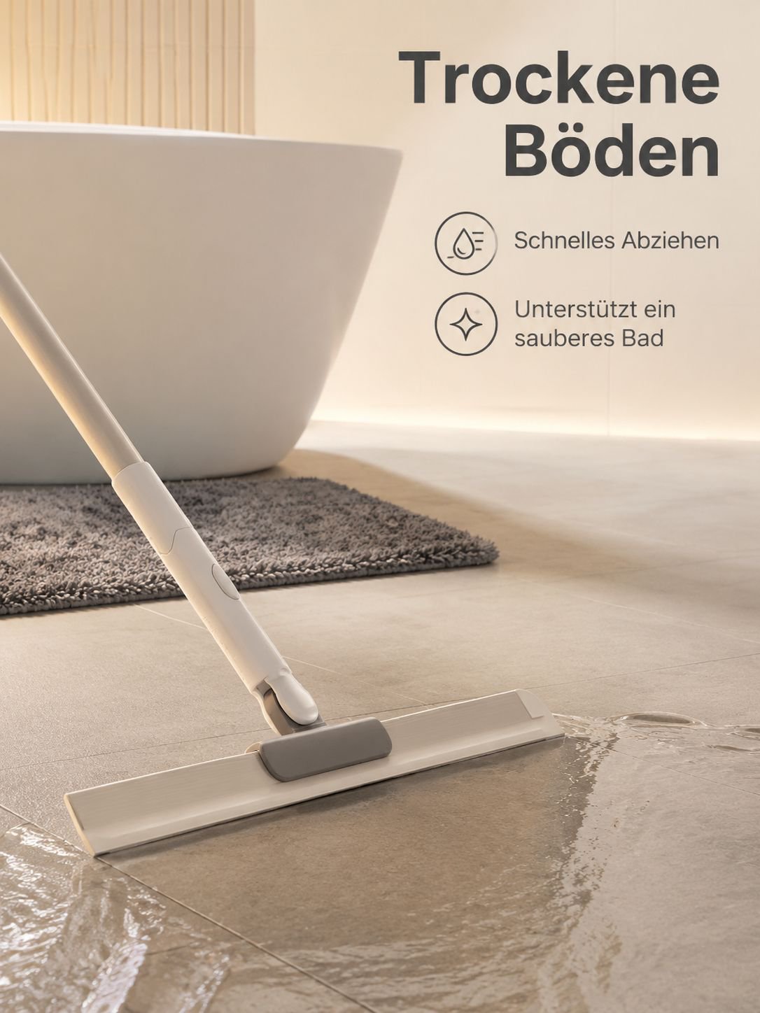 Multifunktionaler Silikon-Wischer für Bad und Toilette, perfektes Reinigungswerkzeug