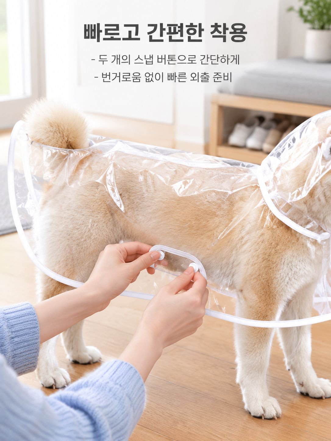 소형견용 방수 우비 판초