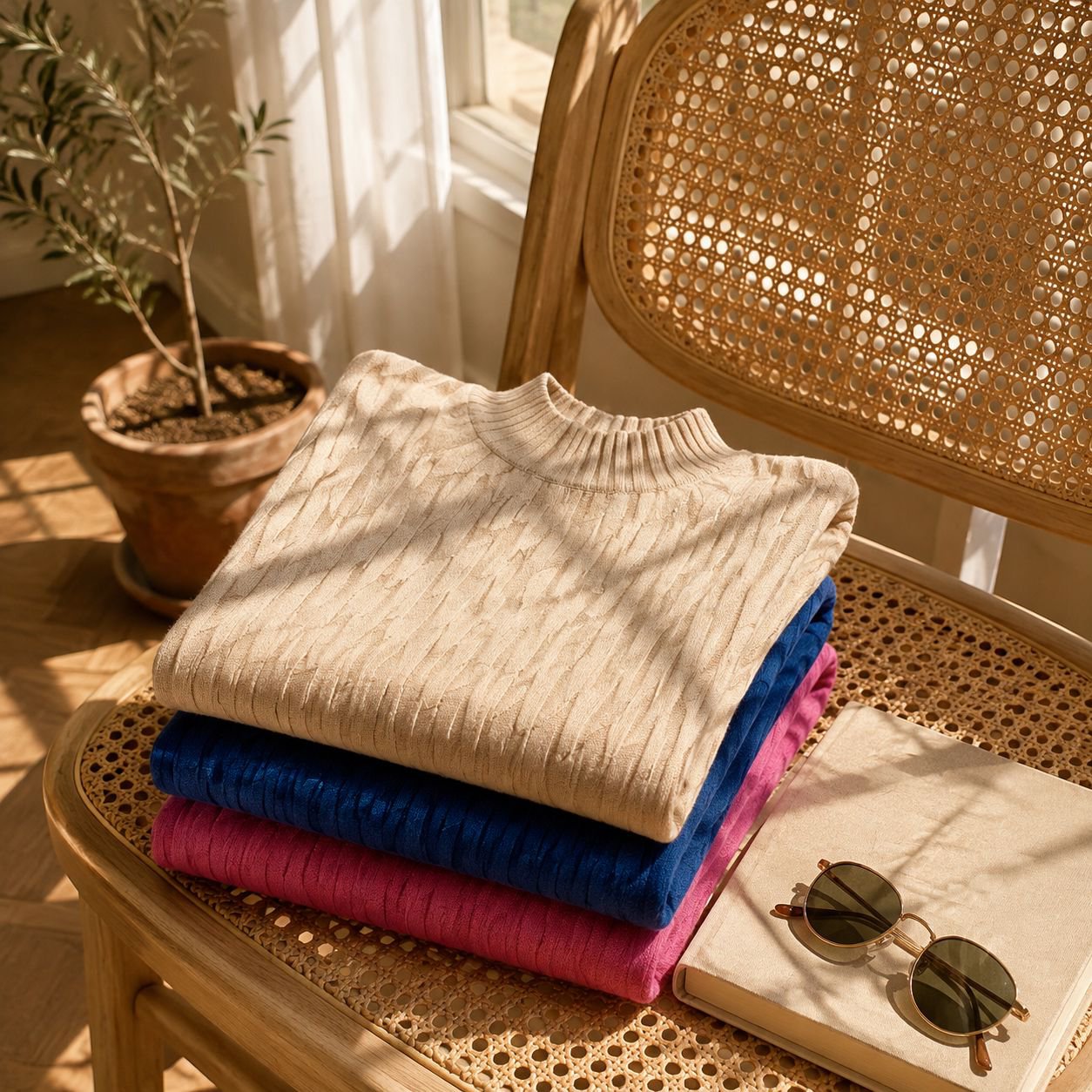 T-shirt d'été femme à manches courtes en maille fine côtelée