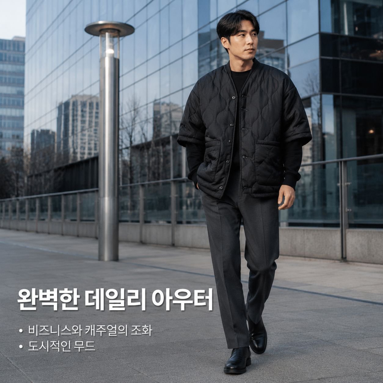 남성용 면 패딩 재킷